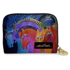 8686 RFID Secure Armored Zipper Wallet by Laurel Burch Wild Horses of Fire